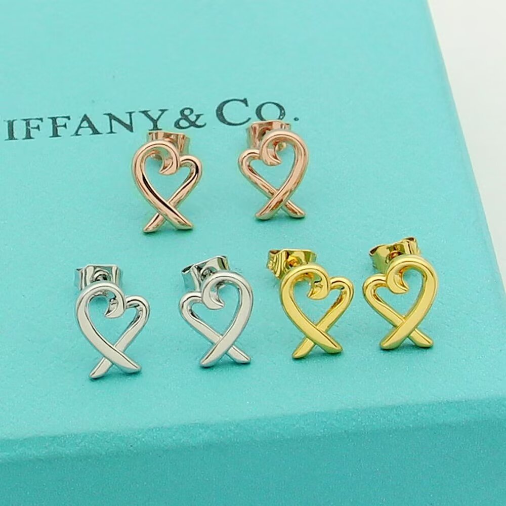 Tiffany Silver Logo-Accented Earrings 039