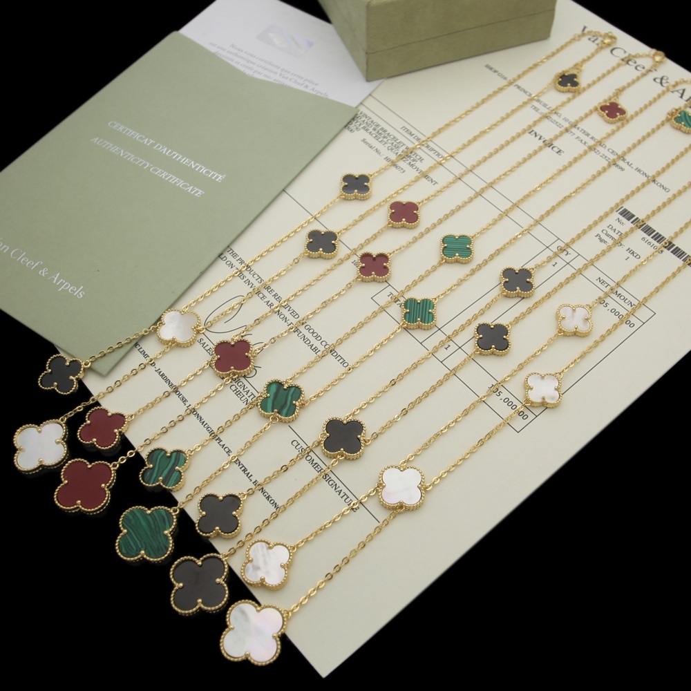 Van Cleef Rose Gold Vintage-Inspired Necklace 049
