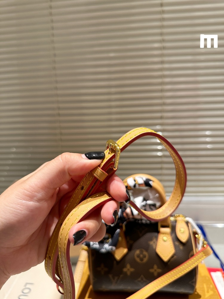 LV bag Nano Speedy 16  leather bag 16cm