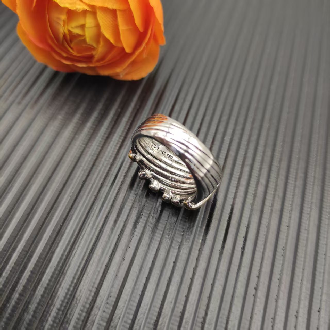 David Yurman Silver Logo-Accented Ring 300