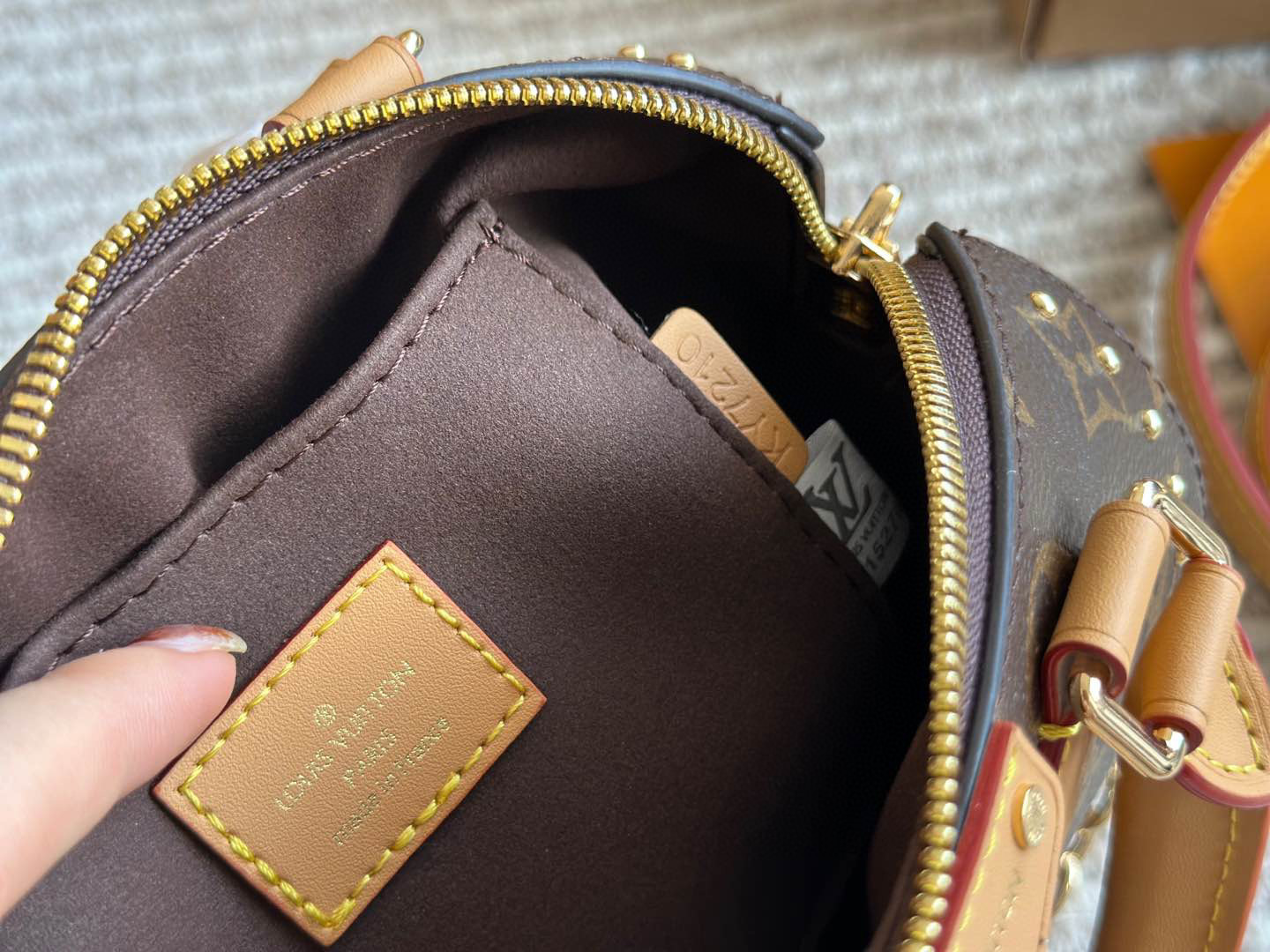 LV Rose Gold Quilted Bag 1582