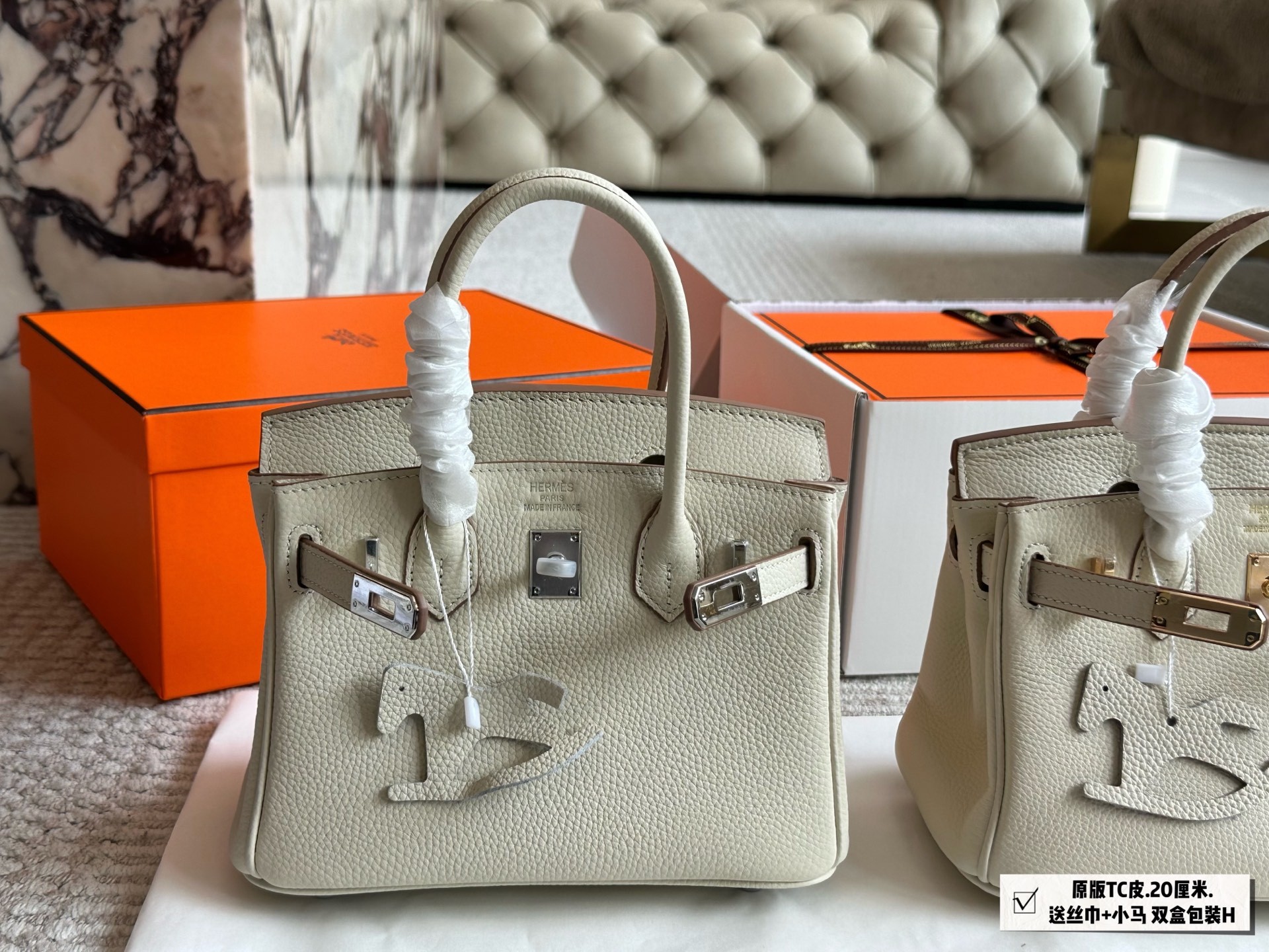 Hermes h birkin Silver Vintage-Inspired Bag 290