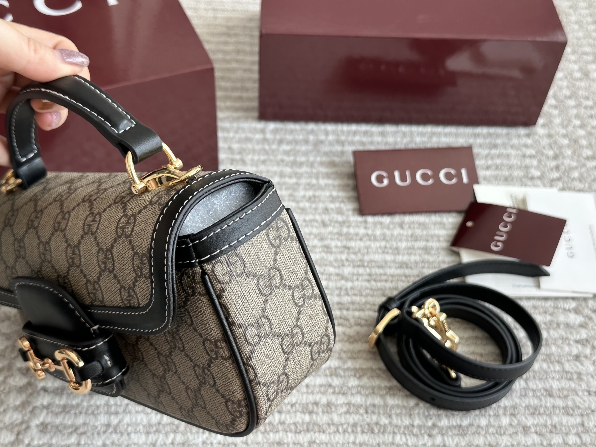 Gucci Beige Quilted Bag 586
