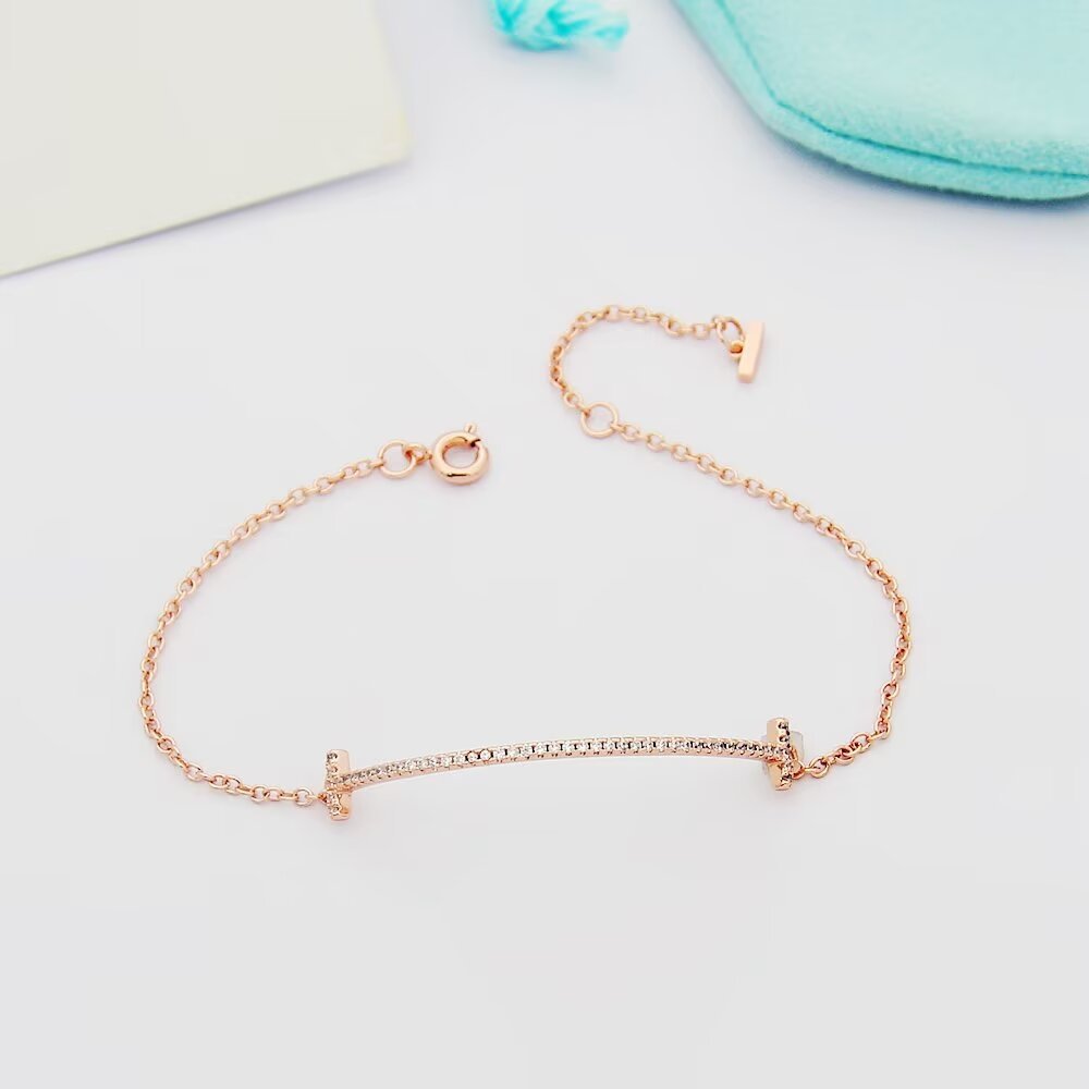 Tiffany Rose Gold Logo-Accented Bracelet 086