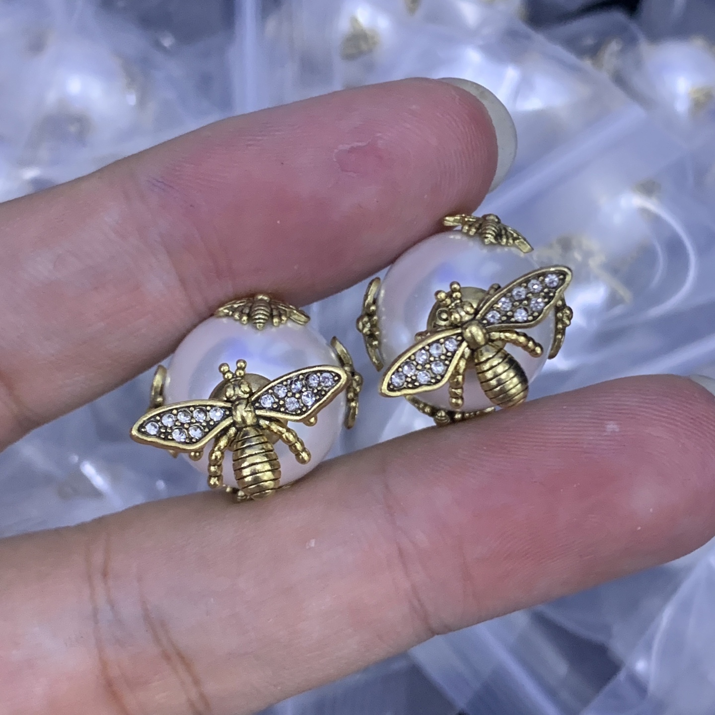Dior Gold Vintage-Inspired Earrings 117