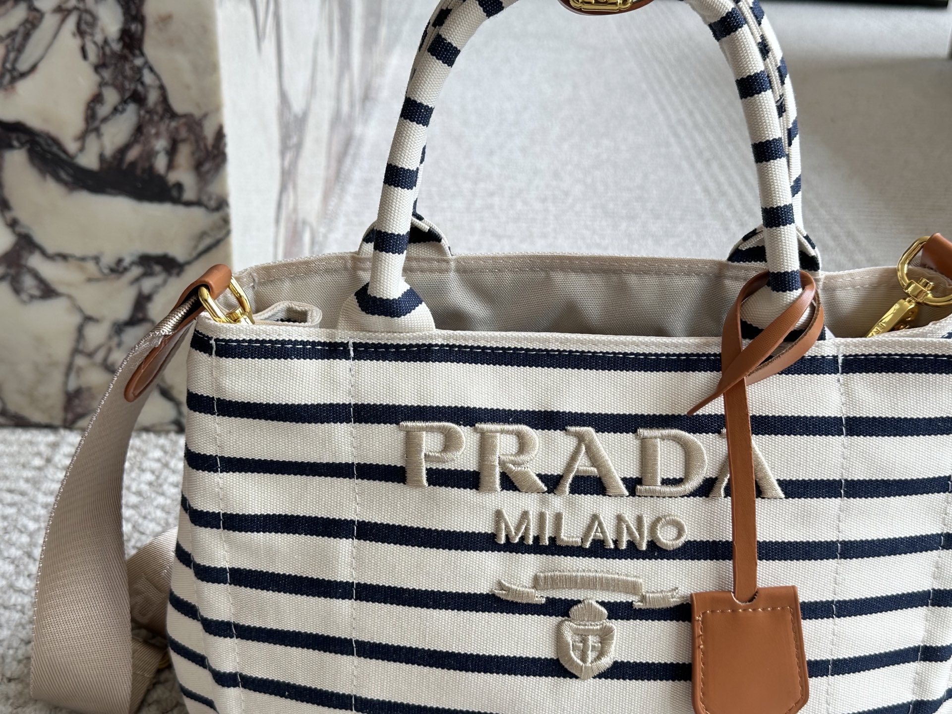 Prada Beige Vintage-Inspired Bag 074