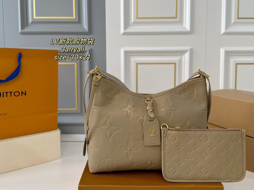 LV bag carryall leather bag 30cm