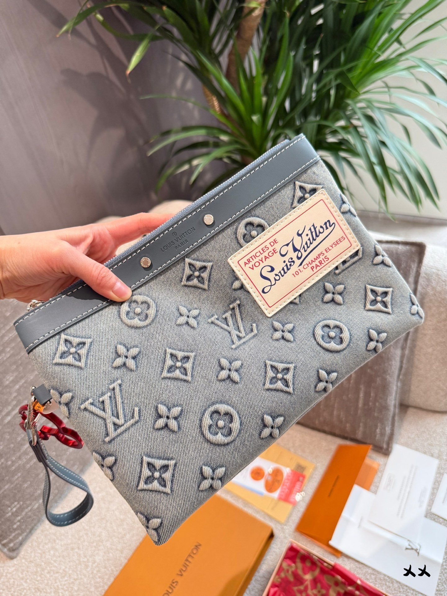 LV Orange Vintage-Inspired Bag 1354