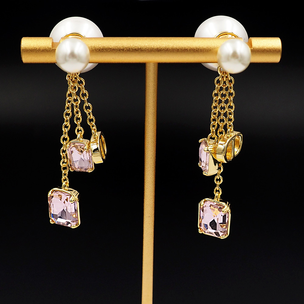 Dior Rose Gold Vintage-Inspired Earrings 028