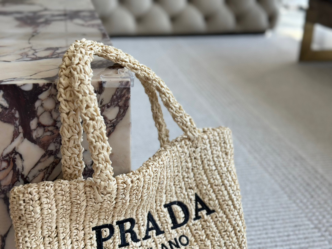 Prada Beige Logo-Accented Bag 001