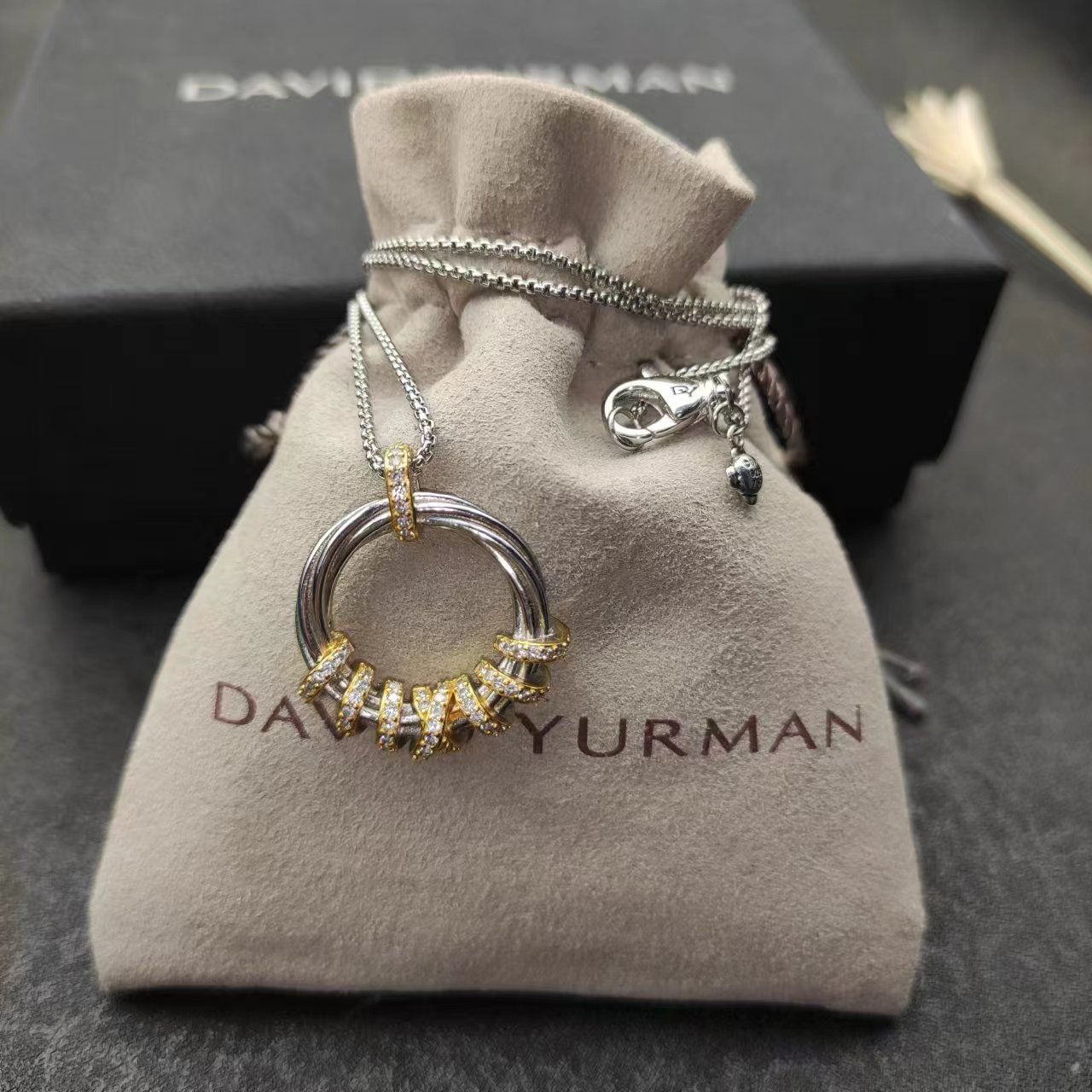 David Yurman Rose Gold Vintage-Inspired Necklace 157