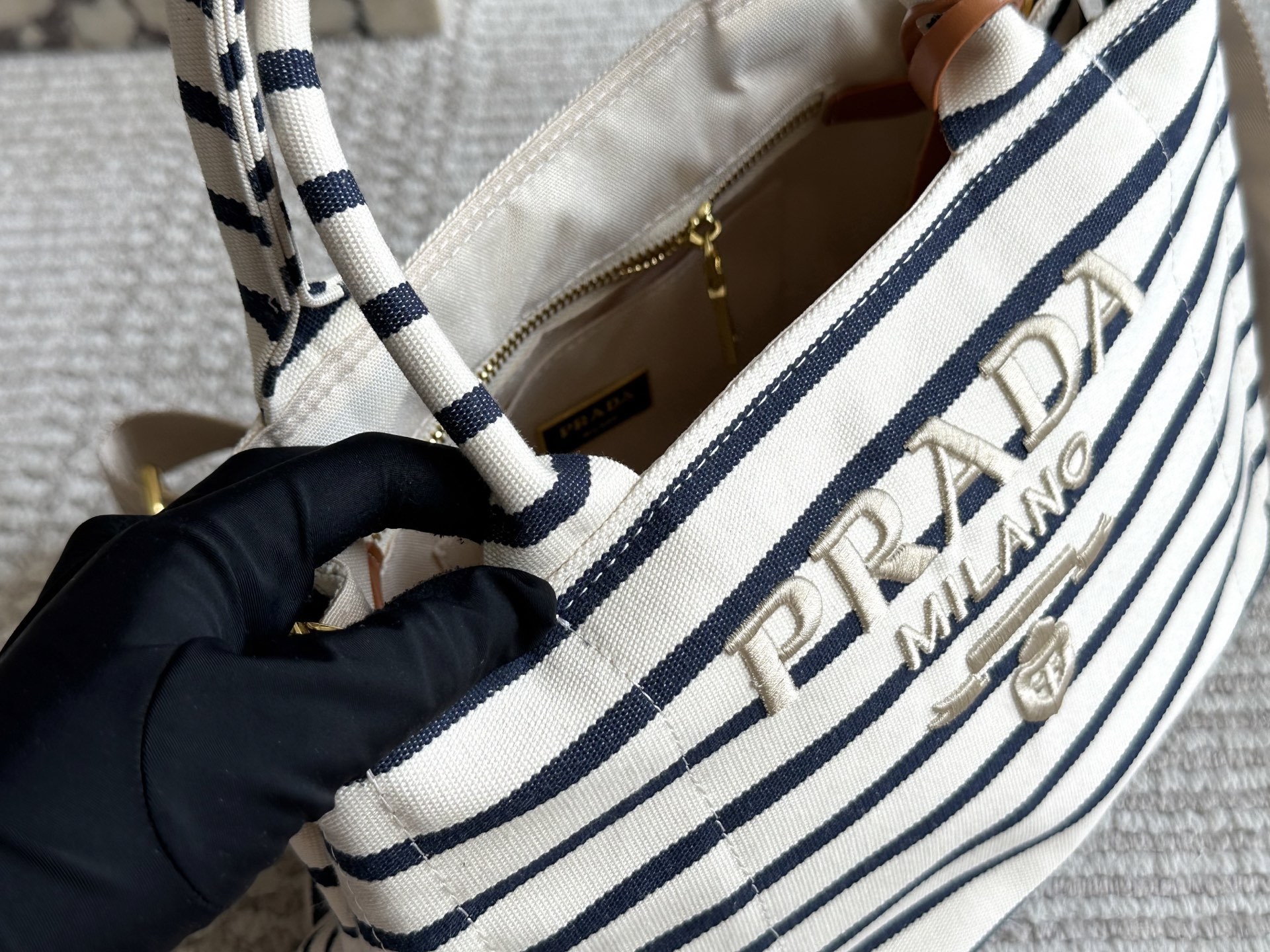 Prada Beige Vintage-Inspired Bag 074