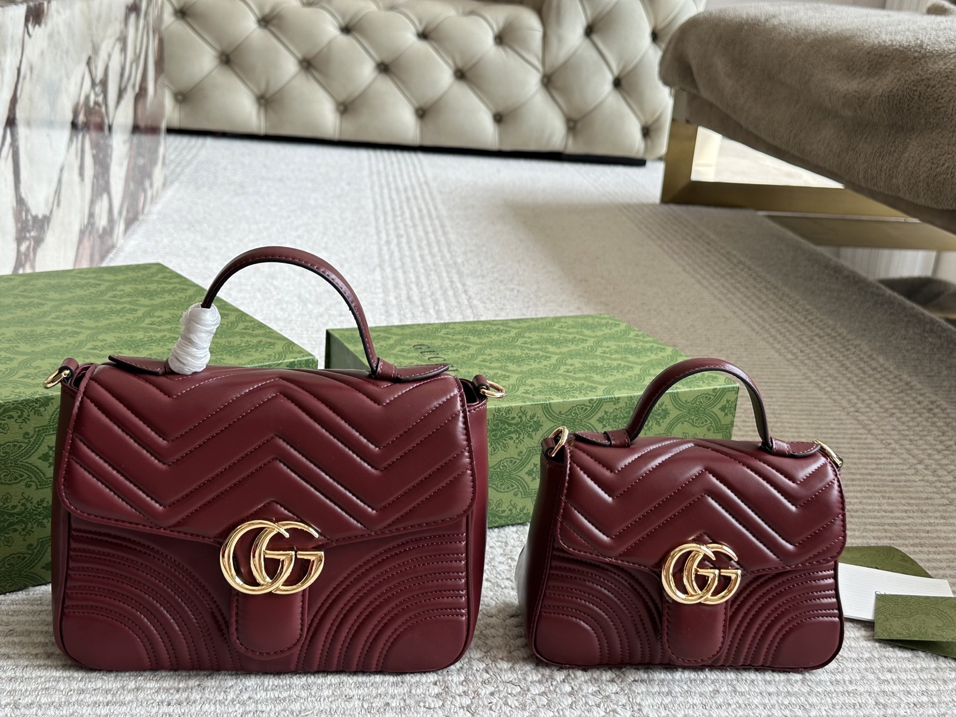 Gucci Gold Quilted Bag 542
