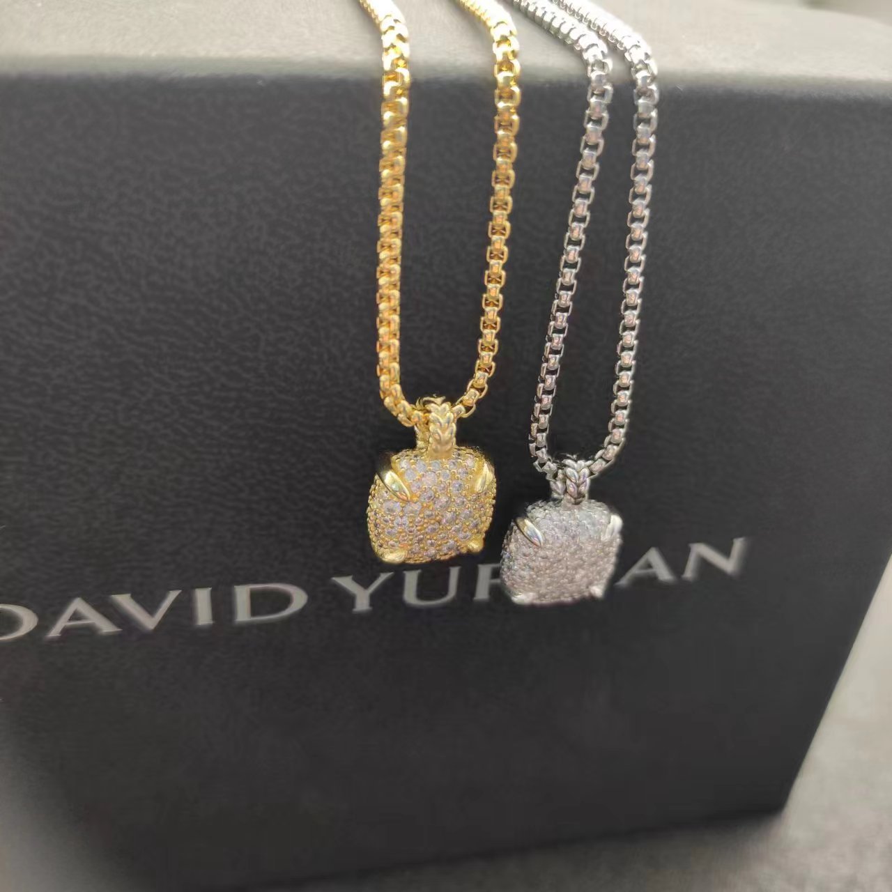 David Yurman Silver Logo-Accented Necklace 169
