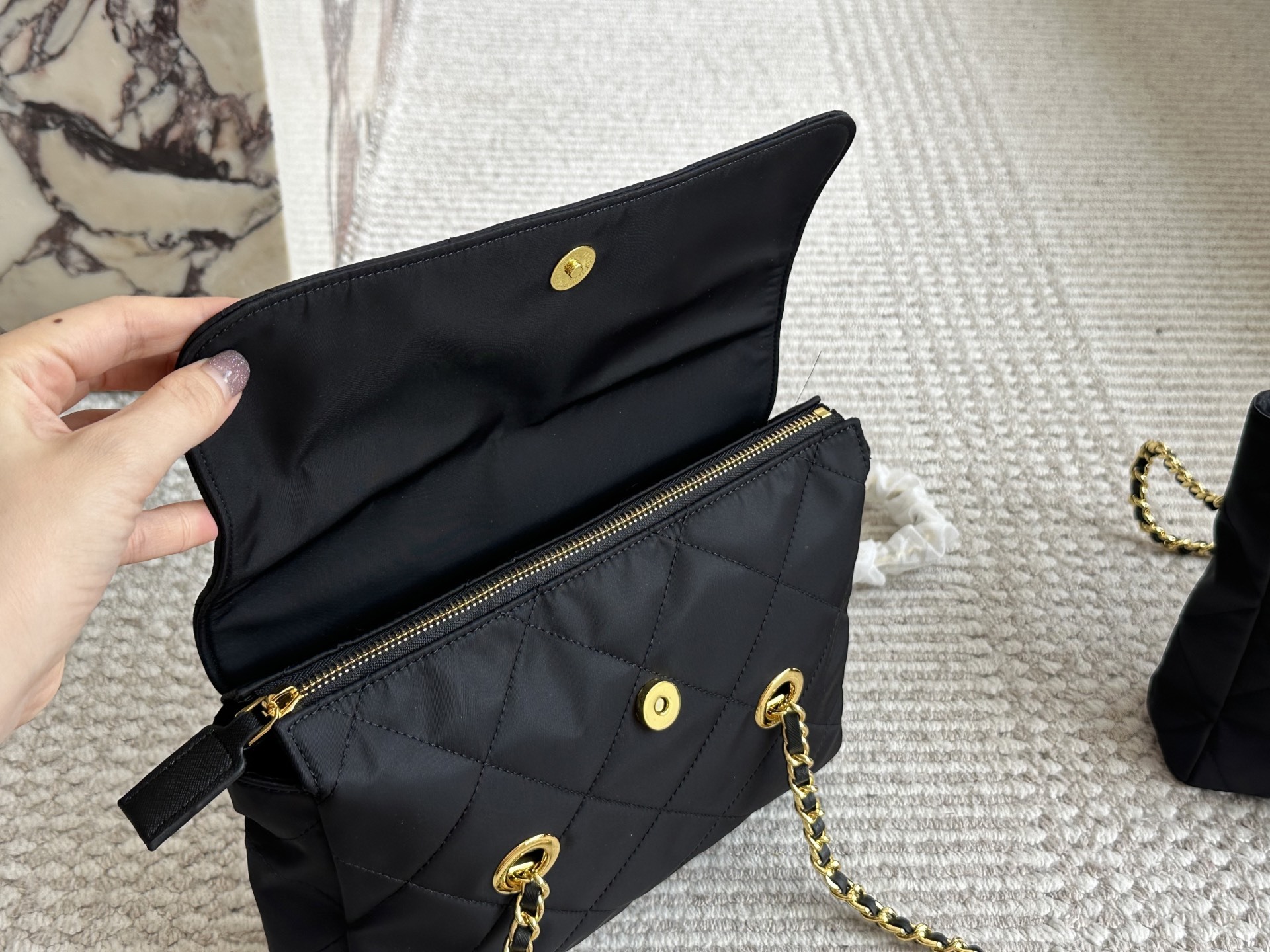 Prada Gold Quilted Bag 057
