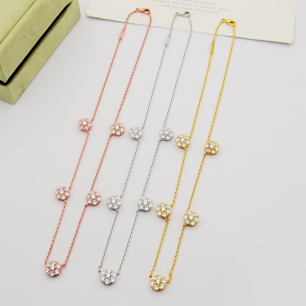 Van Cleef Rose Gold Logo-Accented Necklace 027