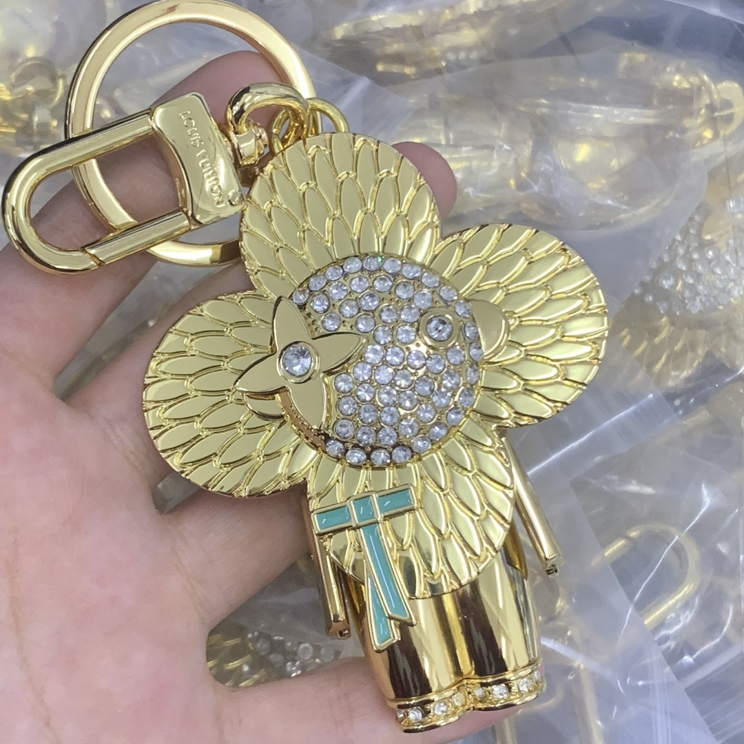 LV Rose Gold Vintage-Inspired Keychain 1254