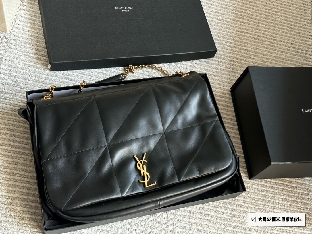 YSL Gold Logo-Accented Bag 158