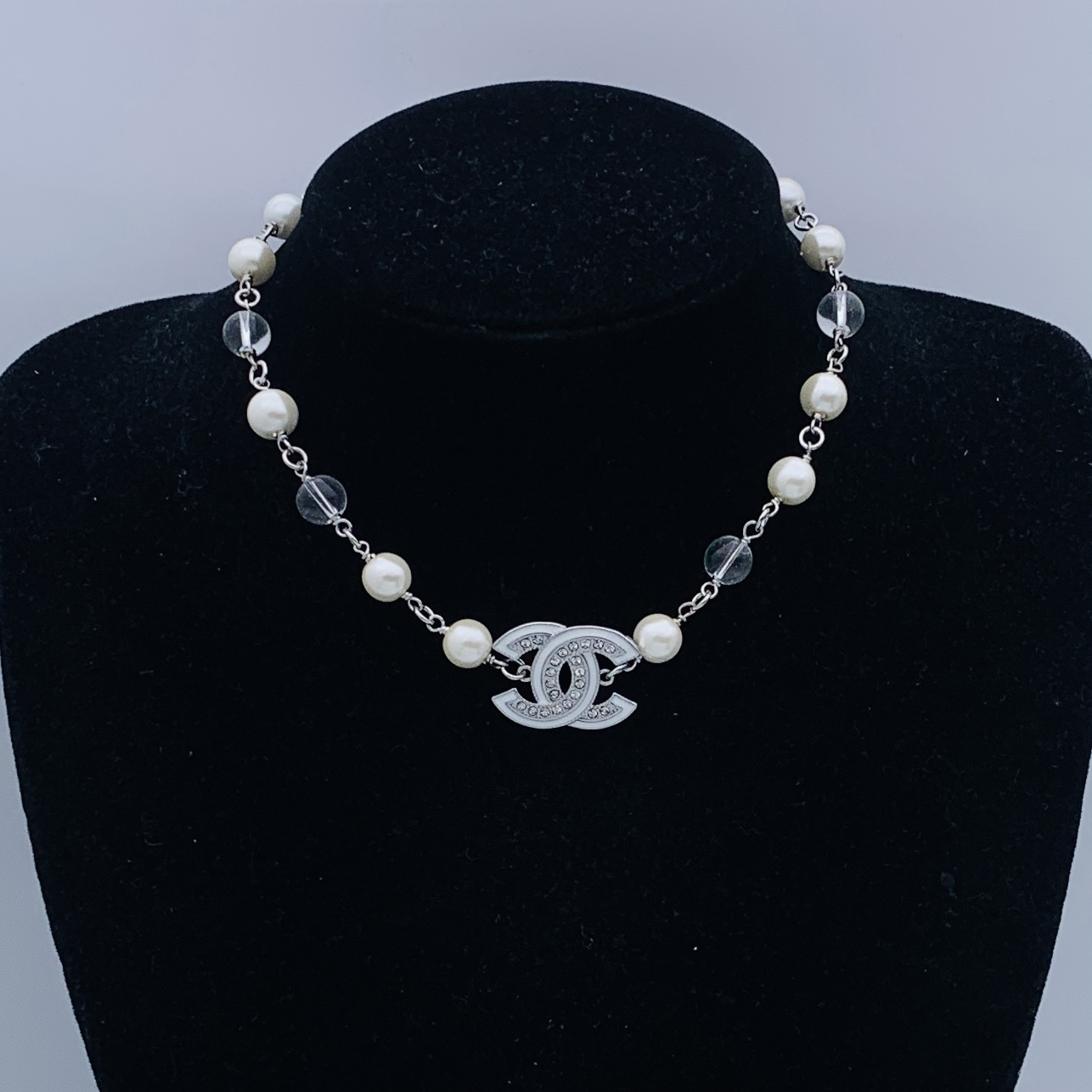 Chanel Silver Logo-Accented Necklace 1002