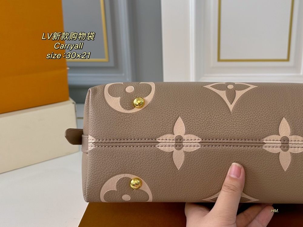 LV bag carryall leather bag 30cm