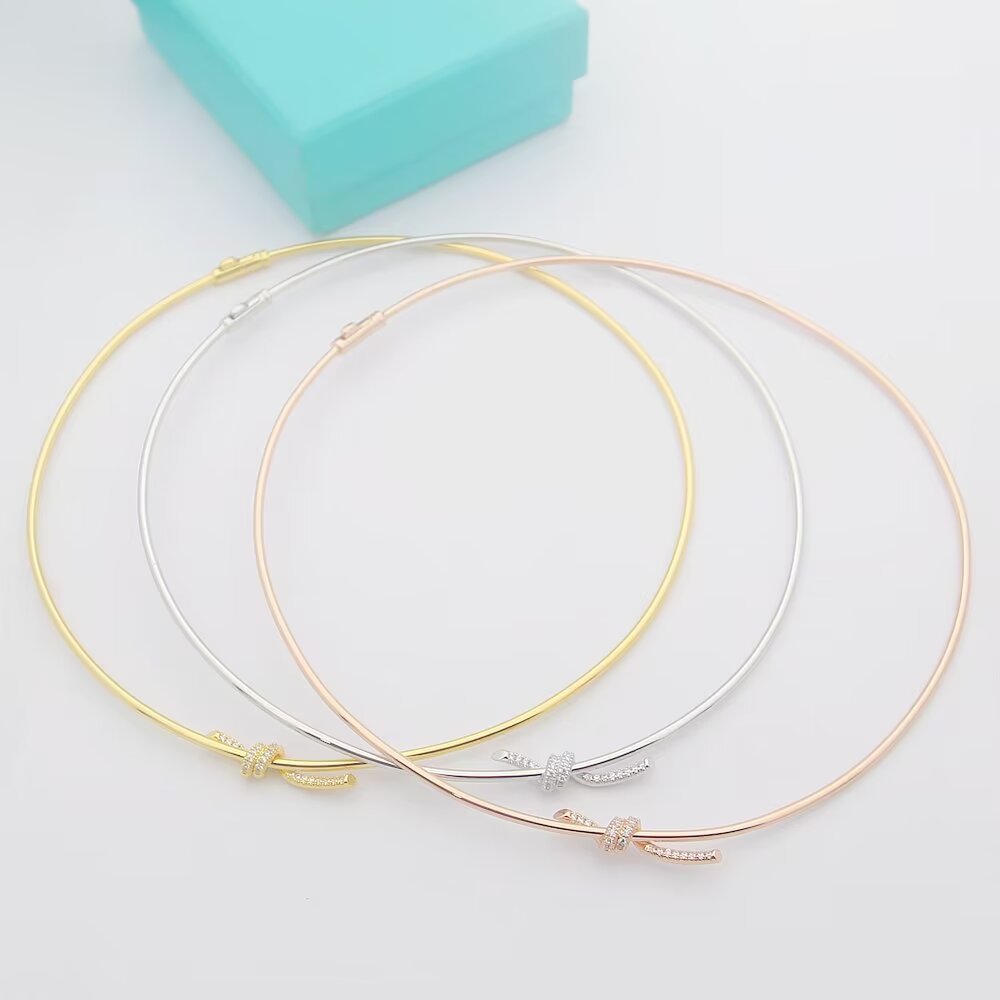 Tiffany Rose Gold Logo-Accented Necklace 241