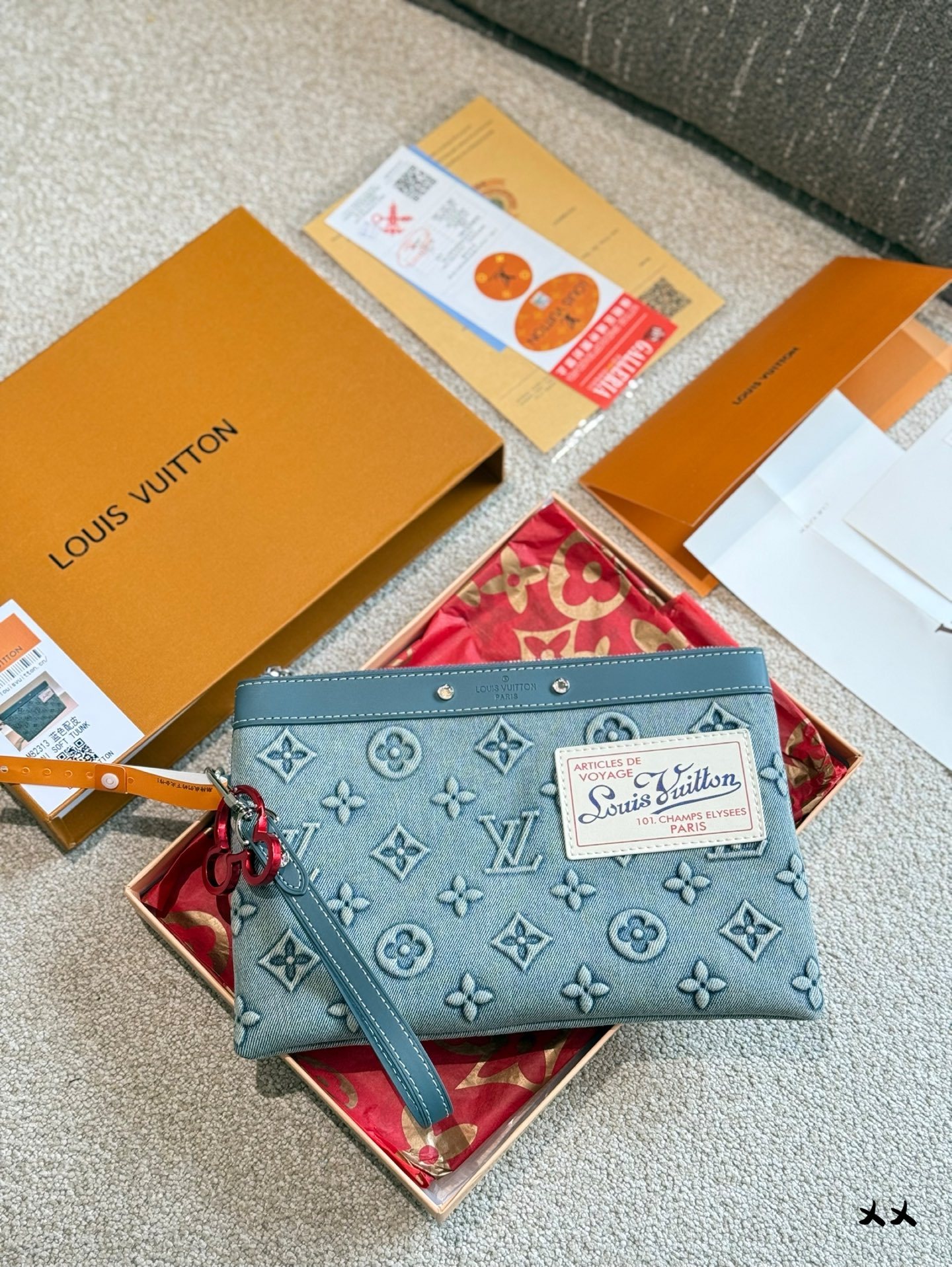 LV Orange Vintage-Inspired Bag 1354