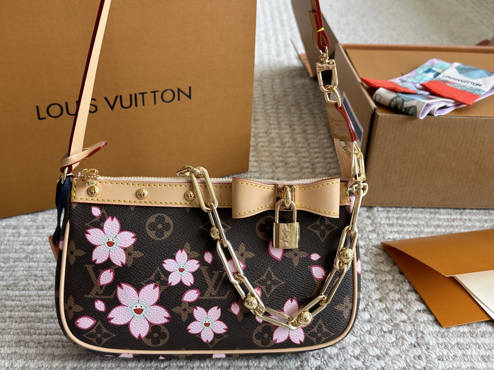 LV Rose Gold Quilted Bag 1511