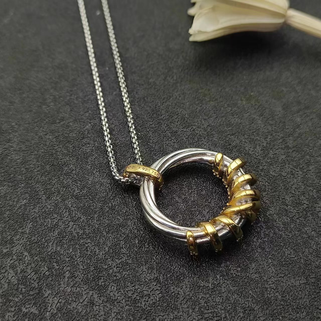 David Yurman Rose Gold Vintage-Inspired Necklace 157