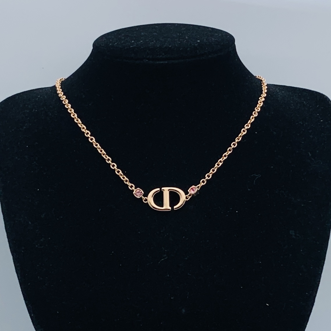 Dior Rose Gold Logo-Accented Necklace 344