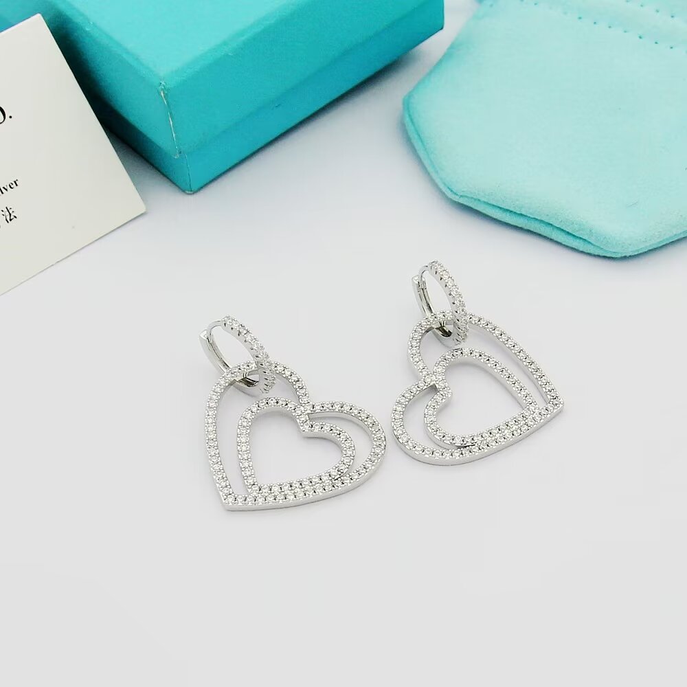 Tiffany Rose Gold Logo-Accented Earrings 238