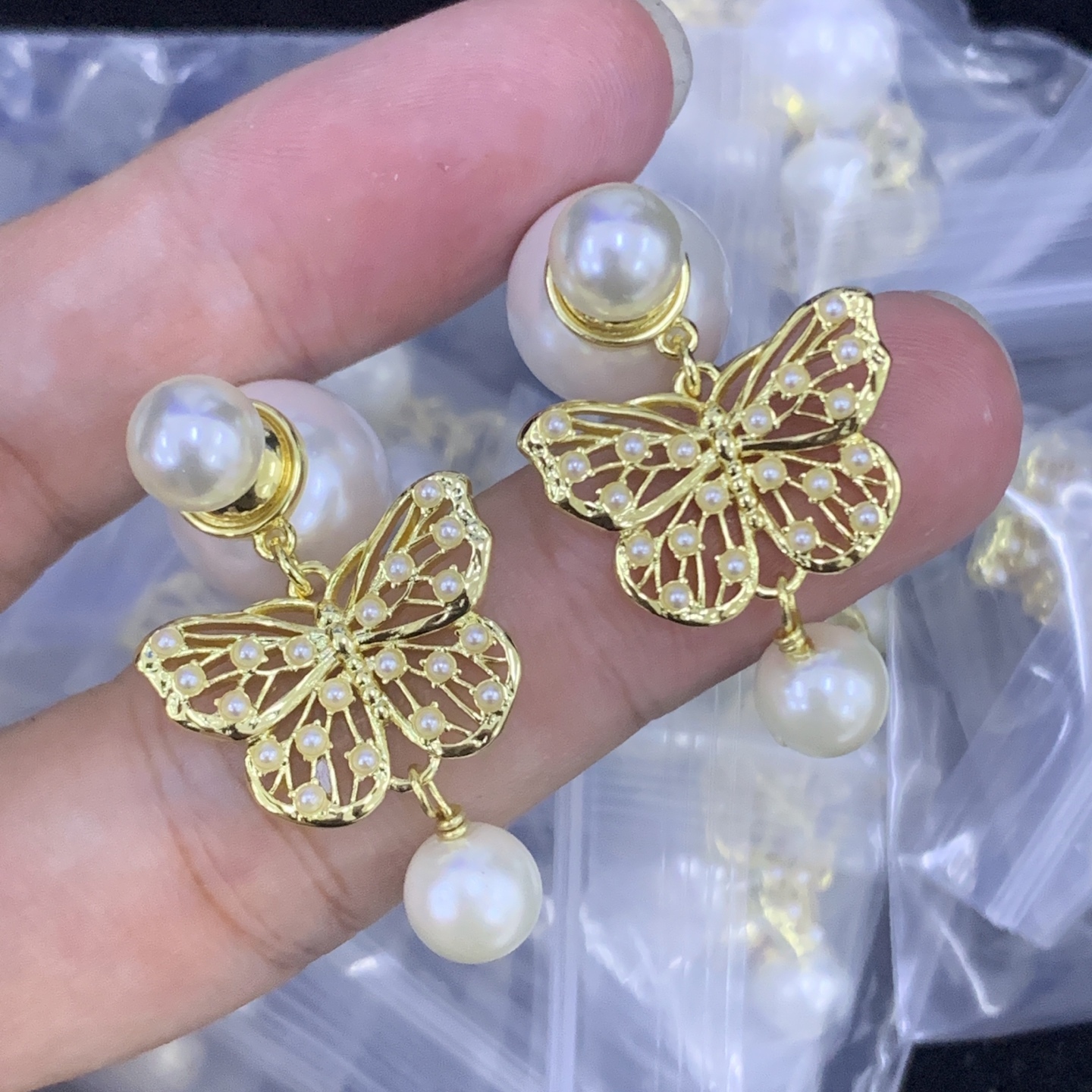 Dior Rose Gold Vintage-Inspired Earrings 119