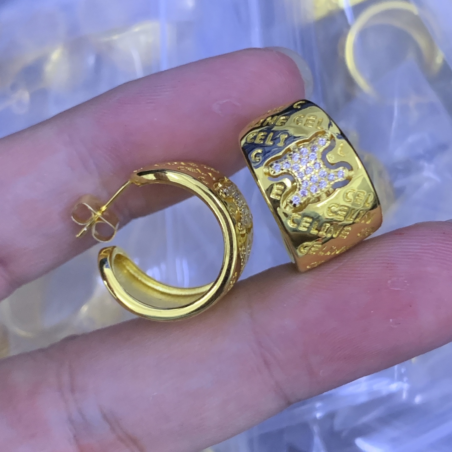 Celine Gold Vintage-Inspired Earrings 010