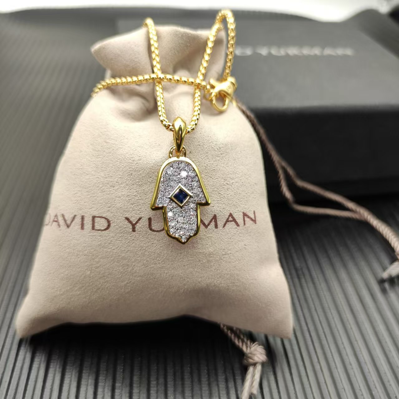 David Yurman Silver Logo-Accented Necklace 178