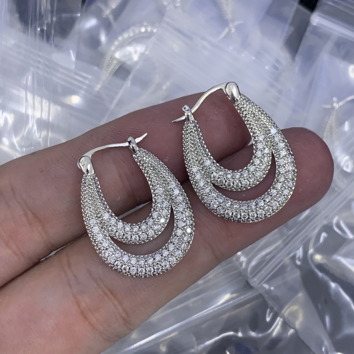 Celine Silver Logo-Accented Earrings 119