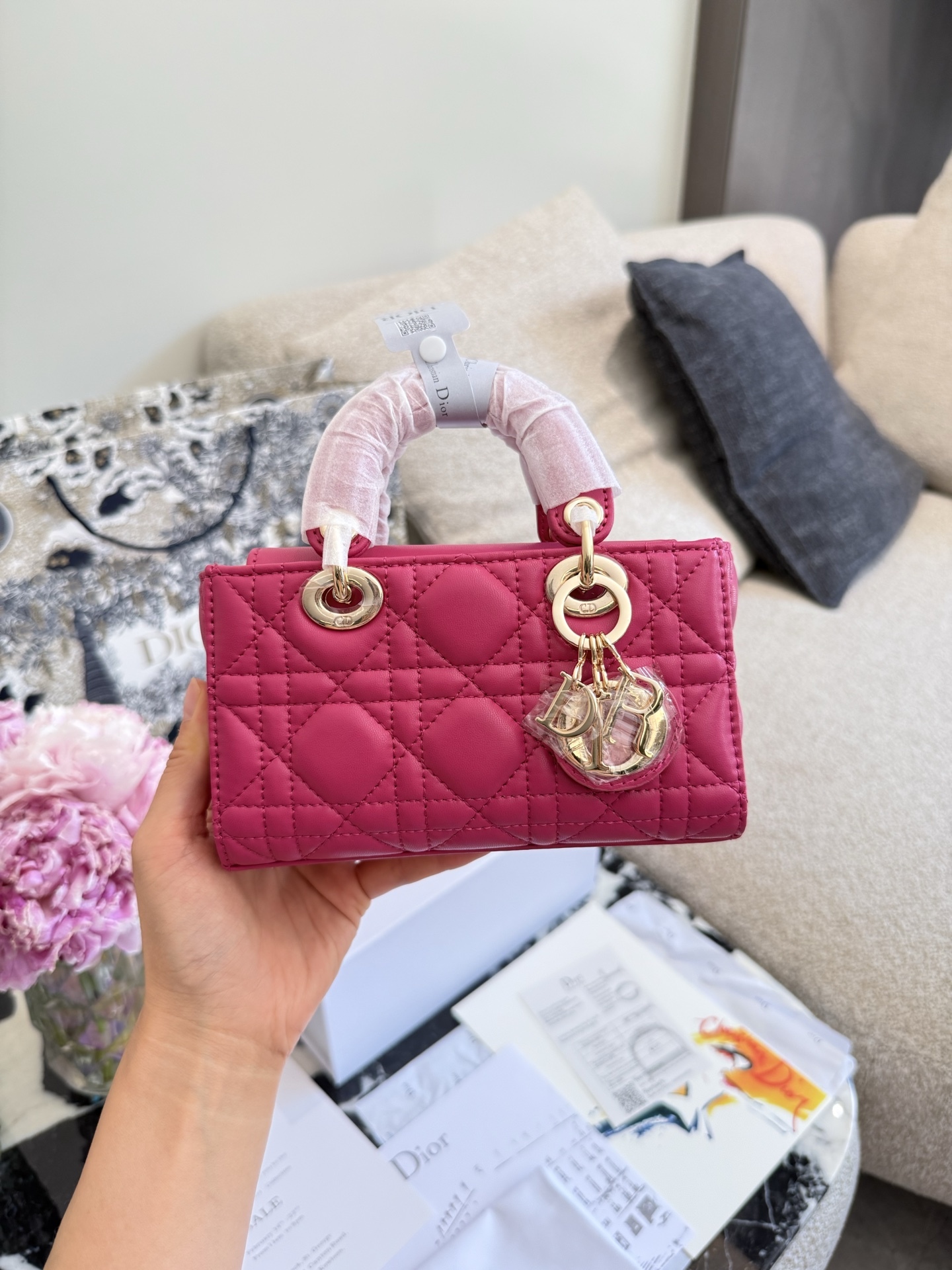 Dior d-joy Rose Gold Vintage-Inspired Bag 714