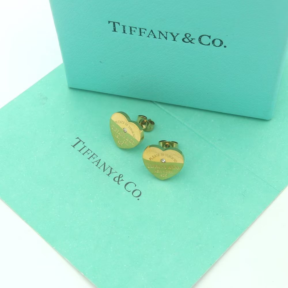 Tiffany Silver Logo-Accented Earrings 021