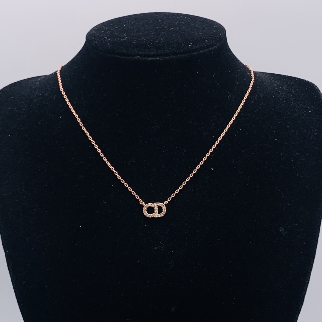 Dior Rose Gold Vintage-Inspired Necklace 330
