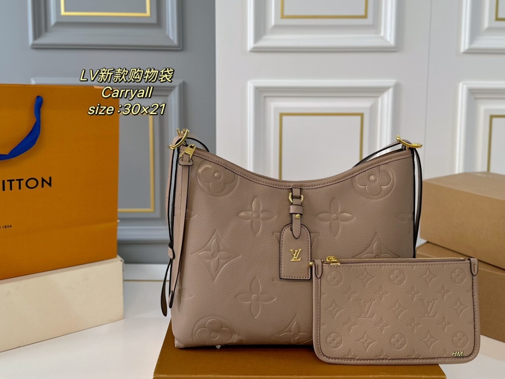 LV bag carryall leather bag 30cm