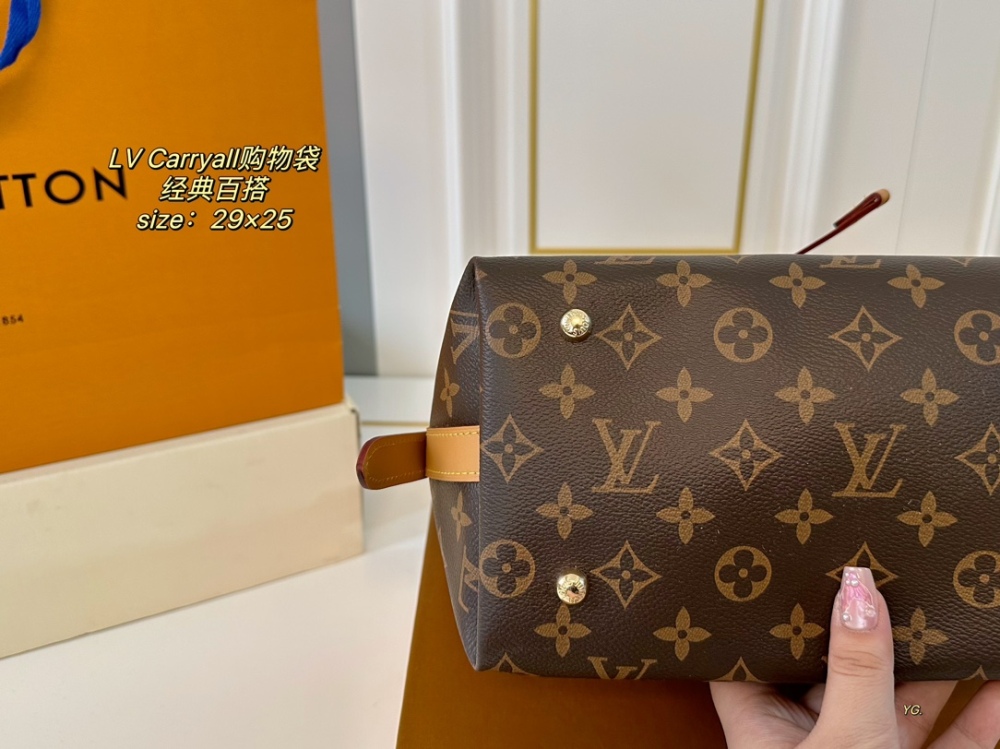LV bag carryall leather bag 29cm