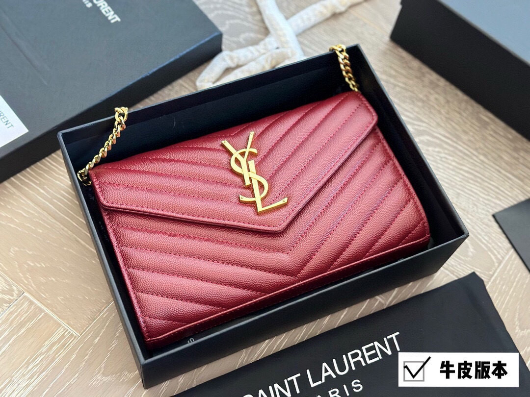 YSL Gold Logo-Accented Bag 088