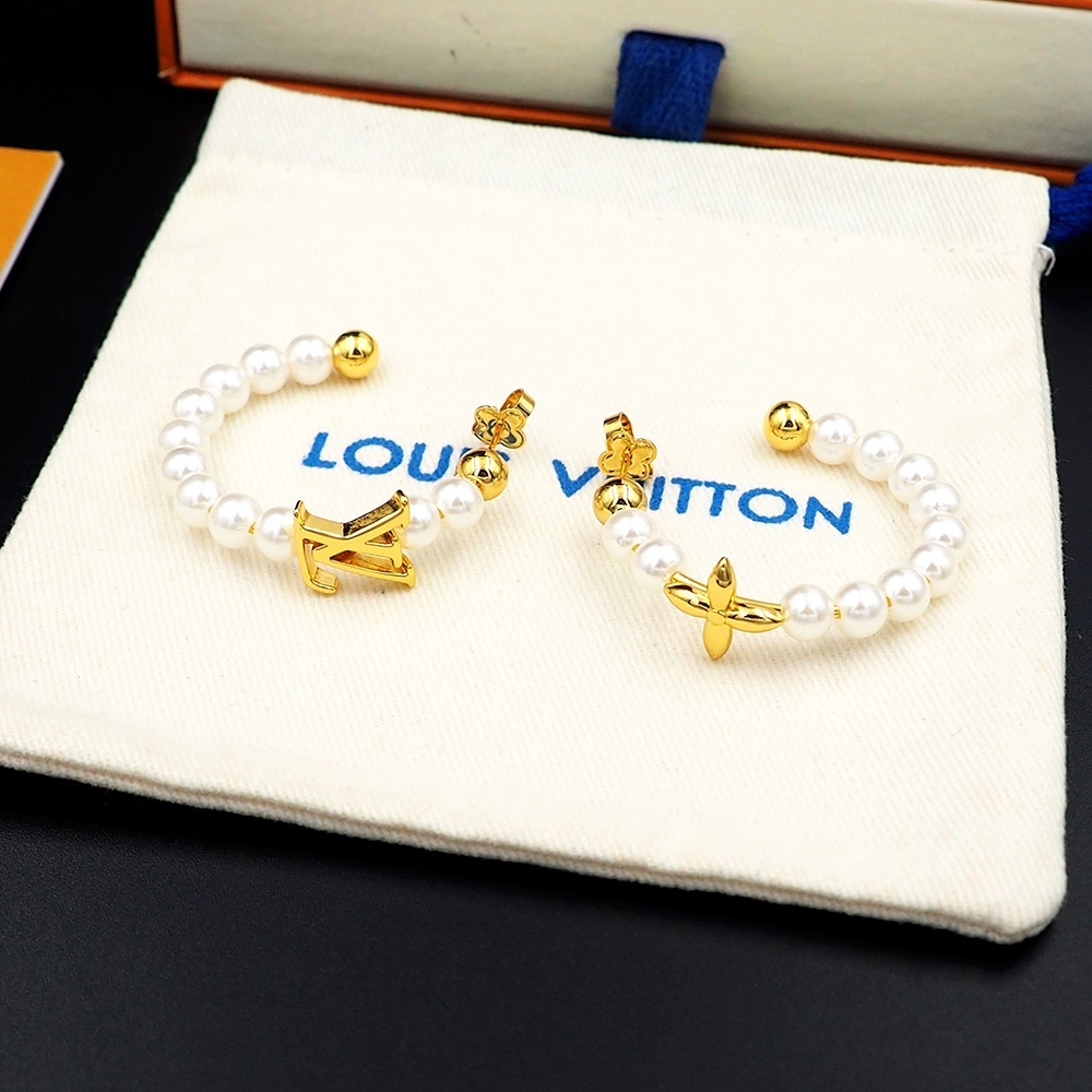 LV Rose Gold Vintage-Inspired Earrings 300
