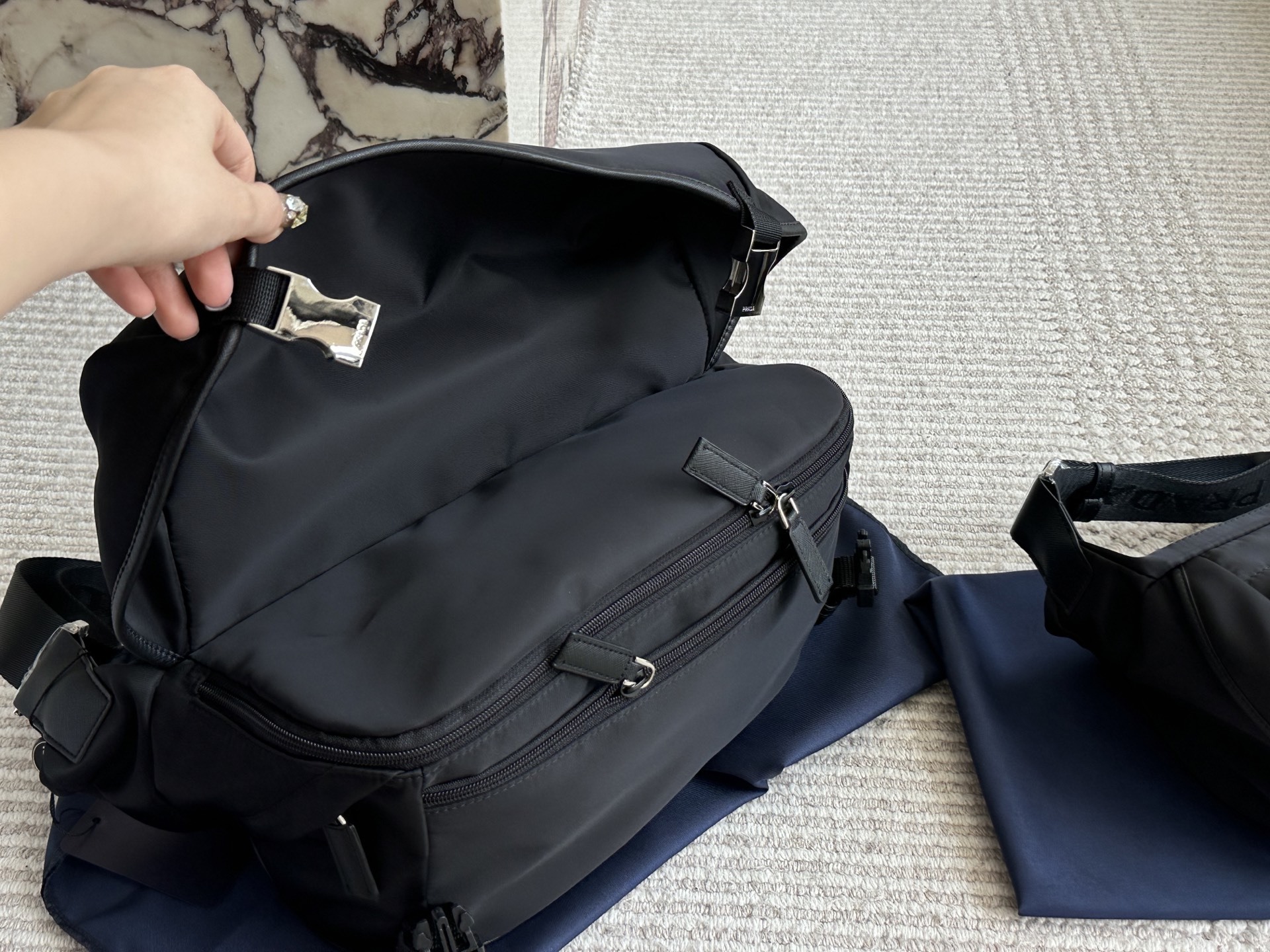 Prada Silver Quilted Bag 094