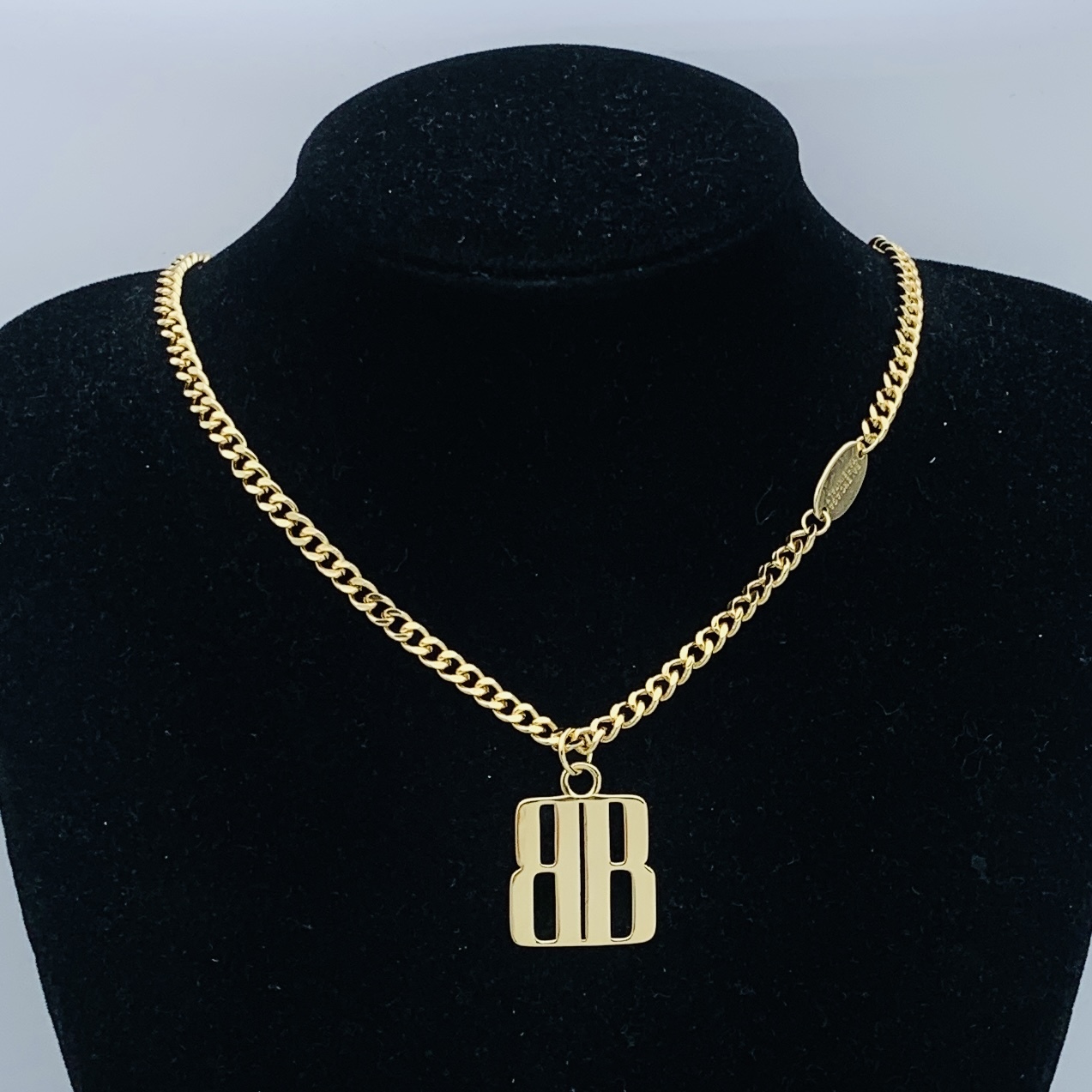 Balenciaga Gold Logo-Accented Necklace 035