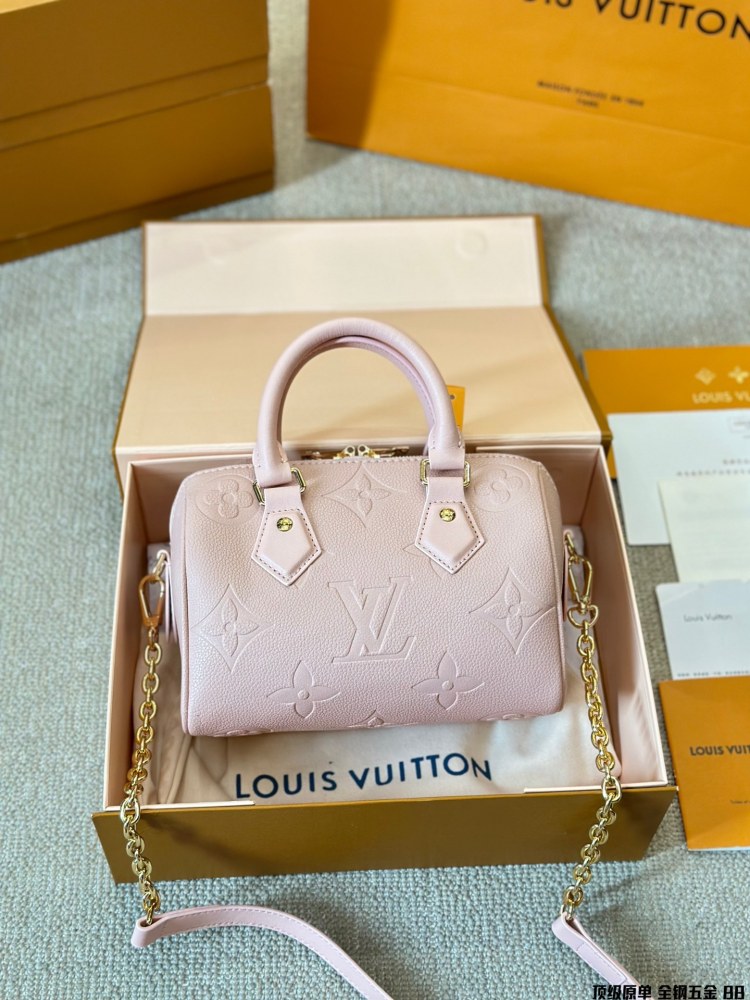 LV bag Speedy  leather bag 20cm