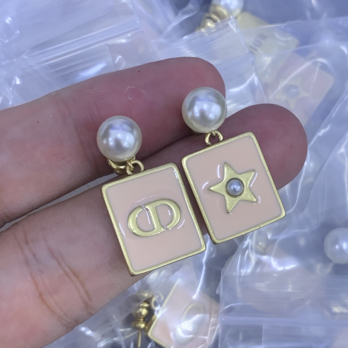 Dior Rose Gold Vintage-Inspired Earrings 465