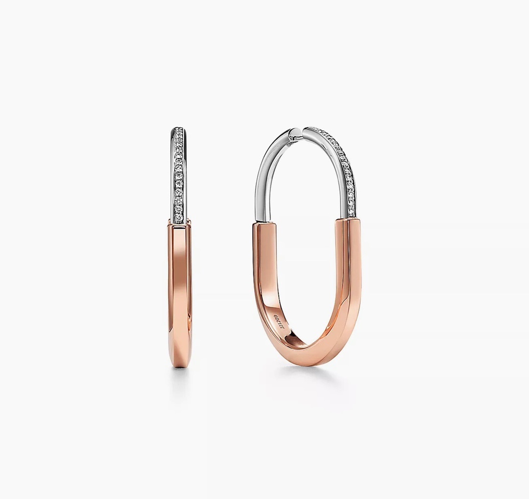 Tiffany Rose Gold Minimalist Earrings 234