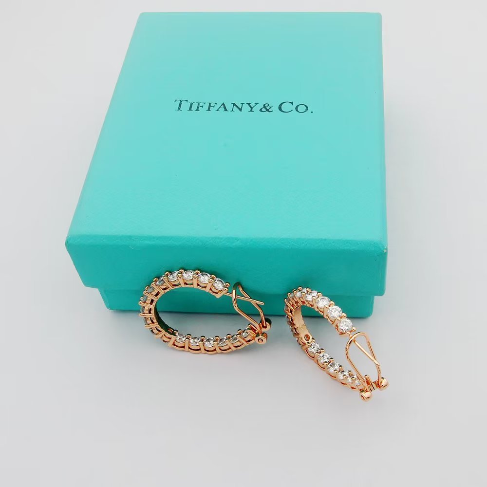 Tiffany Gold Logo-Accented Earrings 203