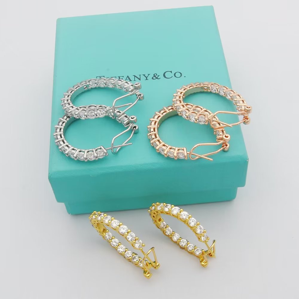 Tiffany Gold Logo-Accented Earrings 203