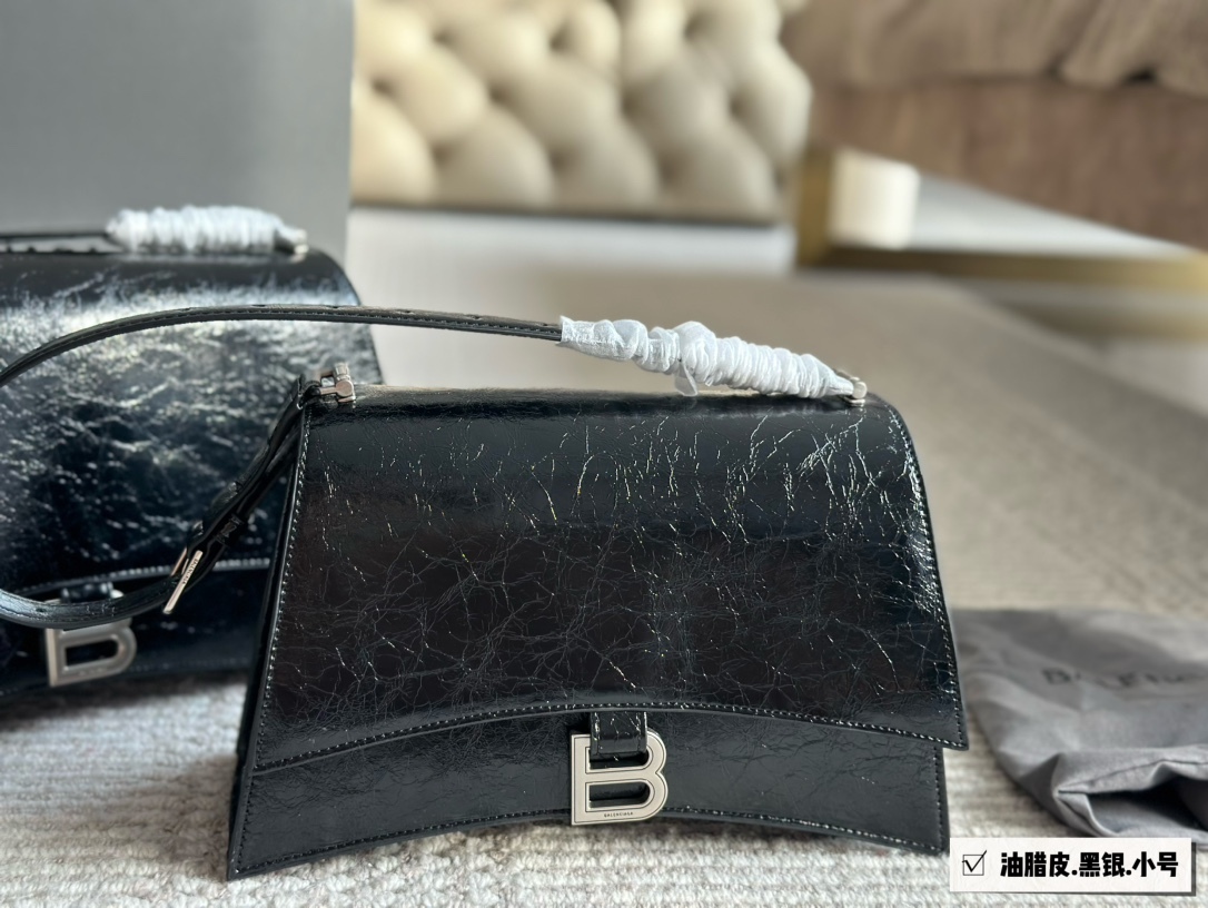 Balenciaga Silver Textured Bag 067