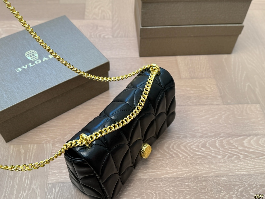 BVLGARI Yellow Quilted Bag 194
